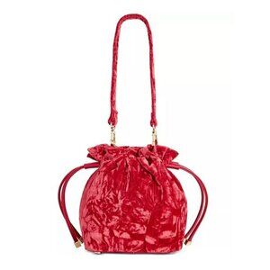 I.N.C. International Concepts Meliss Small Red Velvet Bucket Bag (MSRP $80)